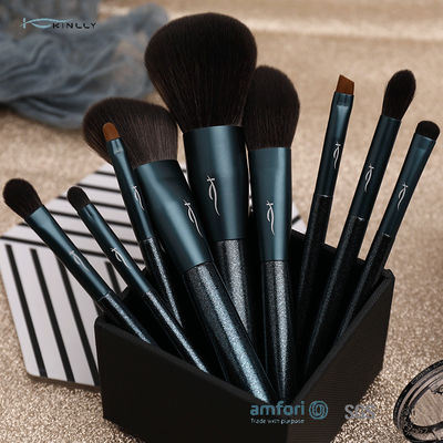 9pcs Wooden Handle Makeup Brushes