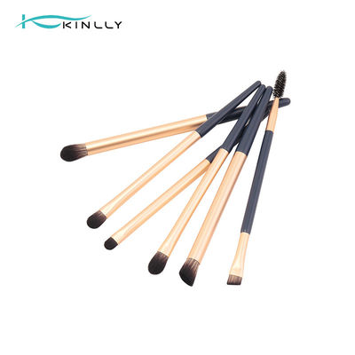 Nylon Hair 10PCS Makeup Brush Travel Set Optional Black Gold Color
