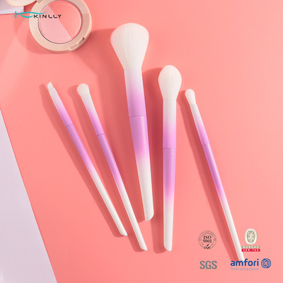Travel 5pcs Plastic Makeup Brushes For Powder Contour Eyeshadow