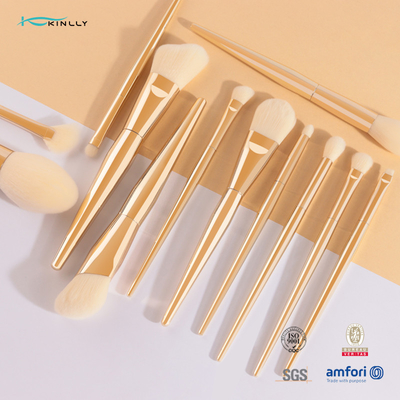 15Pcs Synthetic Hair Makeup Brushes Set Aluminium Ferrule Cosmetic Brush Set