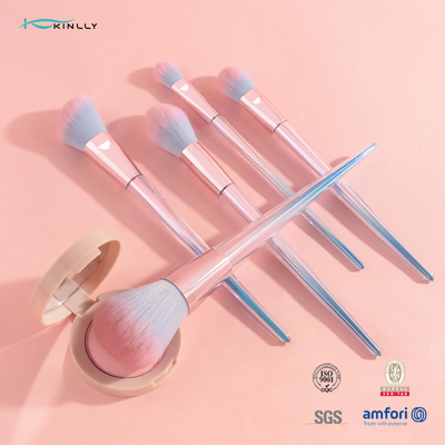 5pcs Cosmetic Makeup Brush Sets Synthetic Hair Plastic Handle OEM ODM