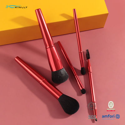 5PCS Metal Handle Cosmetic Brush Set