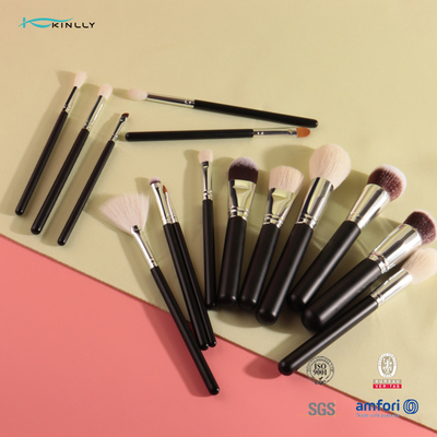 22pcs Black Makeup Brushes Set With Powder Blush Foundation Eyeshadow