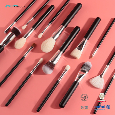22pcs Black Makeup Brushes Set With Powder Blush Foundation Eyeshadow