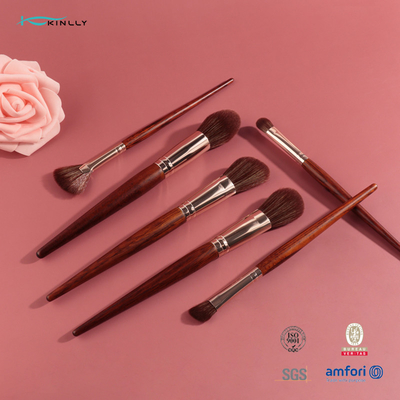 Kinlly Beauty Essential Kit Set Of 6 Brushes,Make Up Brushes Premium Synthetic Kabuki Foundation Blending Brush