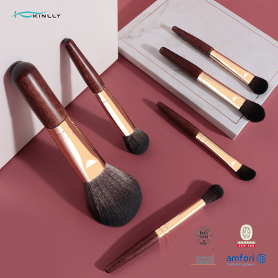 8PCS Makeup Gift Brush Cosmetic Set With Synthetic Hair Rose Gold Ferrule