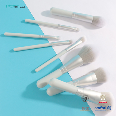 8pcs Mini Size Makeup Brushes Small MQO Short Handle Kit With Soft Synthetic Bristles