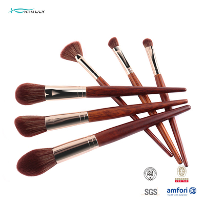 OEM Foundation Powder Brush Wood Handle 6PCS Makeup  Set