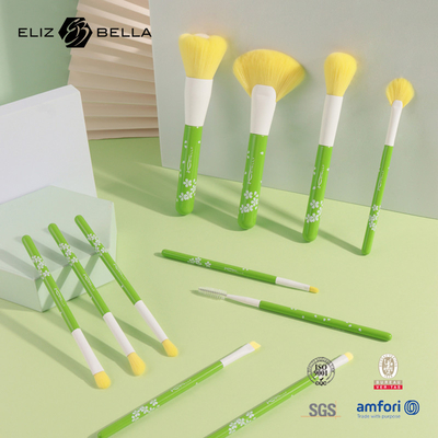 11pcs Private Label Makeup Brush Aluminium Ferrule Synthetic Hair Cosmetic Brushes Kit