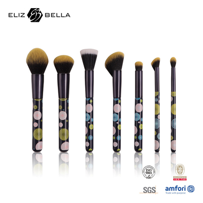 7pcs Travel Makeup Brush Set Foundation Power Blushes Eyelashes Lipstick Cosmetic Brush