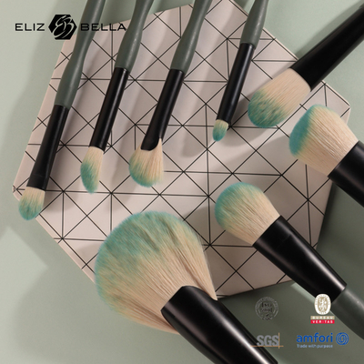 8Pcs Essential Cosmetic Brush Set OEM ODM With Synthetic Bristles
