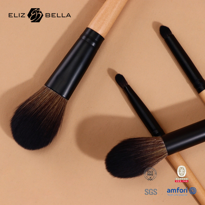 7 Piece Synthetic Hair Makeup Brush Wooden Handle Cosmetic Brush BSCI Certified