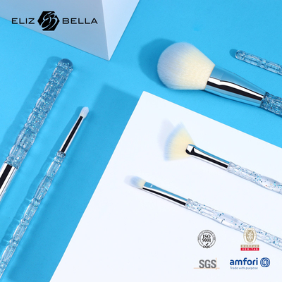 Beauty Plastic Handle Travel Makeup Brush Set Synthetic Hair Beauty Cosmetics Brushes