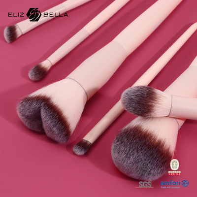 8pcs Wooden Handle Cosmetic Brush Sets Two Colors Nylon Hair Make Up Beauty Tools