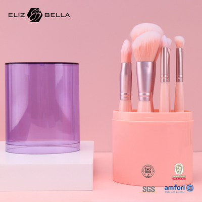 Ergonomic 10pcs Mini Travel Makeup Brush Set Plastic Handle