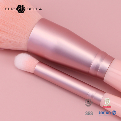 Ergonomic 10pcs Mini Travel Makeup Brush Set Plastic Handle