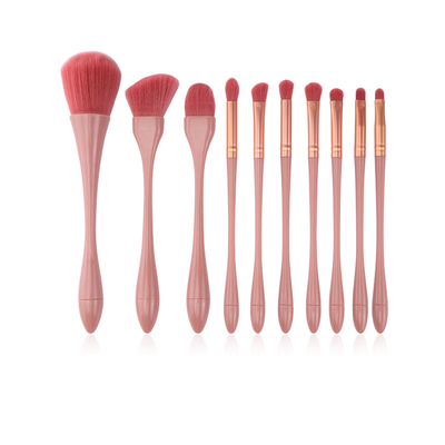 Copper Ferrule Professional Makeup Brush Sets 12 Piece For Ladies Travel Beauty