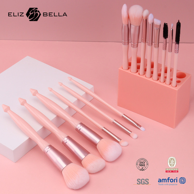 Synthetic Hair Plastic Handle Makeup Brush 14pcs Kit With Concealers
