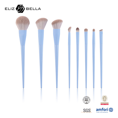 8pcs Makeup Brush Travel Kit For Powder Foundation Blush Eyeshadow Lip Eyebrow