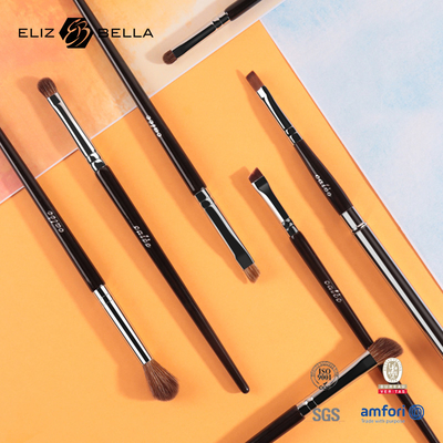 7pcs Eye Makeup Brush With Black Wooden Handle Daily Use Makeup Tools