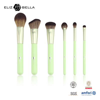 Wooden Handle Synthetic Hair Makeup Brush OEM Private Label Customized