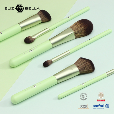 Wooden Handle Synthetic Hair Makeup Brush OEM Private Label Customized