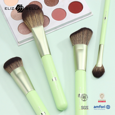 Wooden Handle Synthetic Hair Makeup Brush OEM Private Label Customized