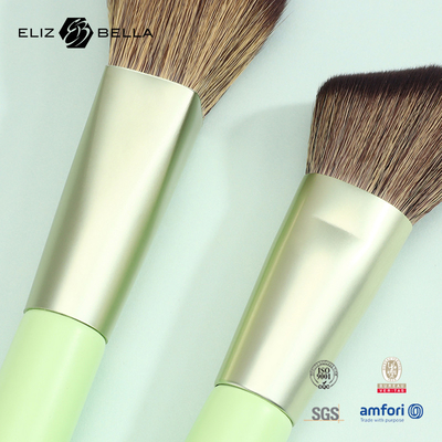 Wooden Handle Synthetic Hair Makeup Brush OEM Private Label Customized