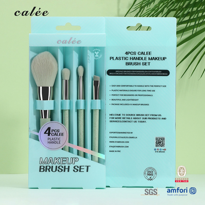 8pcs Straw Handle Cosmetic Brush, Synthetic Hair Makeup Brush Gift Set