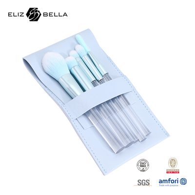 Customized Logo Face Makeup Brushes With 100% Synthetic Hair Aluminium Ferrule