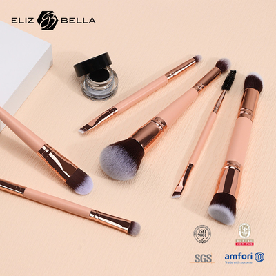 6pcs Gold Aluminium Ferrule Beauty Makeup Brush Cosmetic Brushes For Liquid Cream