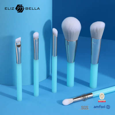 6pcs Mini Size Aluminium Ferrule Cosmetic Brushes OEM Design