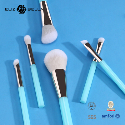 6pcs Mini Size Aluminium Ferrule Cosmetic Brushes OEM Design