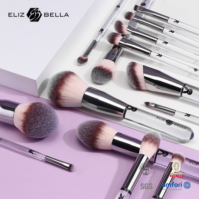 14pcs Plastic Handle Professional Makeup Brush Set Cosmetic Brushes OEM