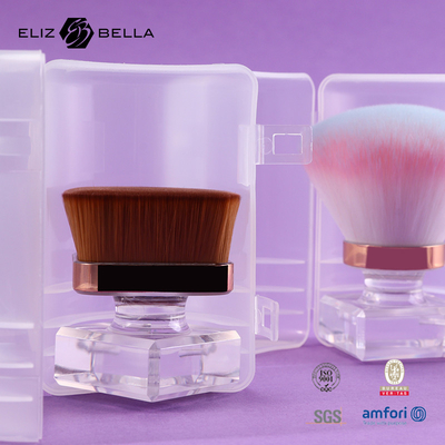 Customized Logo Single Kabuki Brush Foundation Brush with Synthetic Hair and Angular Blush