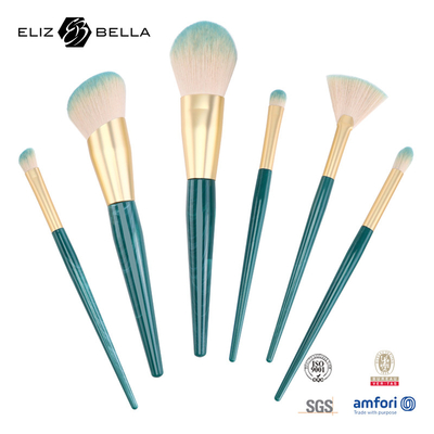 6pcs Essential Makeup Brushes Set No Streaks Premium Quality Synthetic Hair Makeup Tools