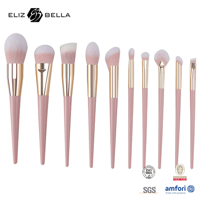 Personalization OEM Design Makeup Brushes with Shiny Aluminium Ferrule