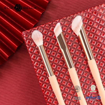 5pcs Factory Price Custom Logo 100% Synthetic Hair Vegan Face Eye Makeup Brush Set,Wooden Handle  And Aluminium Ferrule
