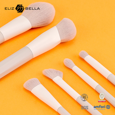 7pcs Makeup Brushes With Synthetic Hair And Stand Plastic Handle Aluminium Ferrule,OEM Orders Welcome