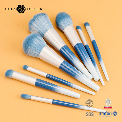 10pcs Beauty Needs Plastic Handle Travel Makeup Brush Set With Synthetic Hair OEM Orders Are Welcome