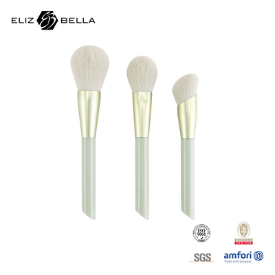 3pcs Customization Makeup Brush For Powder ,Blush,Contour Brush,Plastic Handle And Aluminium Ferrule