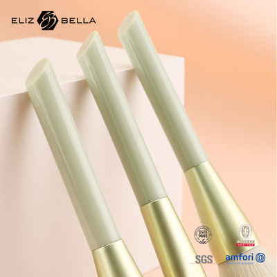 3pcs Customization Makeup Brush For Powder ,Blush,Contour Brush,Plastic Handle And Aluminium Ferrule