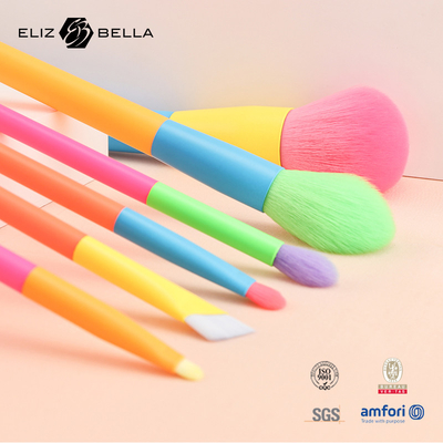 12pcs Colorful Plastic Handle And Aluminium Ferrule Beauty Cosmetic Brush Set Sample