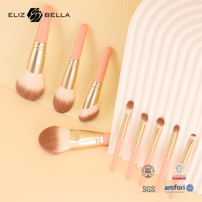 9pcs Professional Makeup Brush Set with Wooden Handle and Aluminium Ferrule Customization