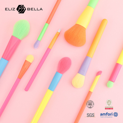 12PCS Makeup Brushes with Colorful Wooden Handle and Ferrule Customized LOGO Accepted