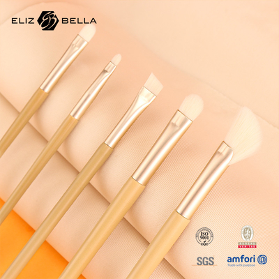 11 Pieces Nice Wooden Handle Beauty Makeup Brush Tools ,Aluminium Ferrule Cosmetic Brushes,Synthetic Hair Brushes Kits