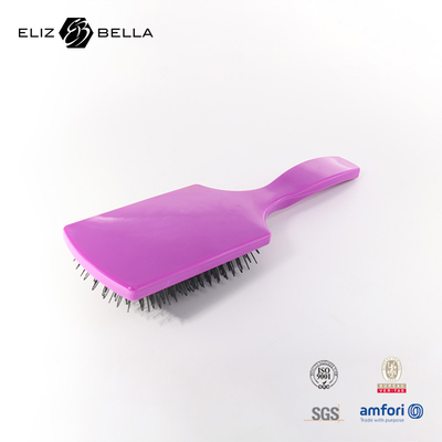 Custom Logo Vented Detangling Brush with Massage Comb and Curved Wave Design For Home