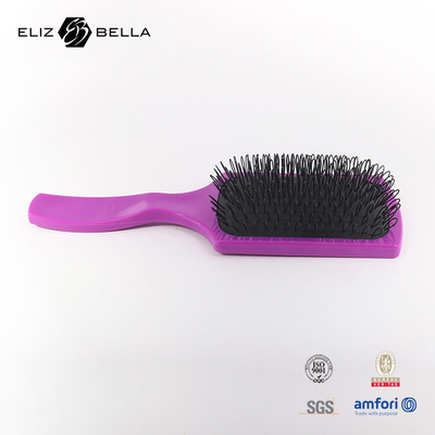 Custom Logo Vented Detangling Brush with Massage Comb and Curved Wave Design For Home