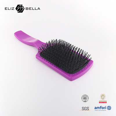 Custom Logo Vented Detangling Brush with Massage Comb and Curved Wave Design For Home