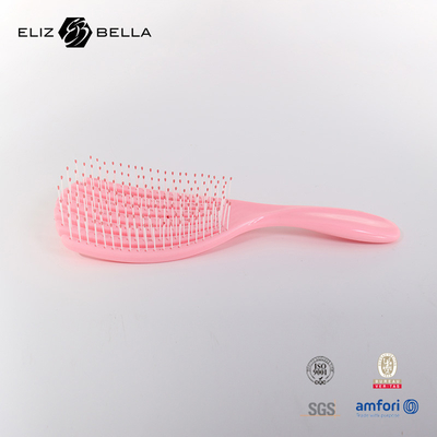 Custom Wet And Dry Curved Vent Spiral Hair Brush Comb Circle Massage Square Paddle Detangle Hair Brush For Curly Hair